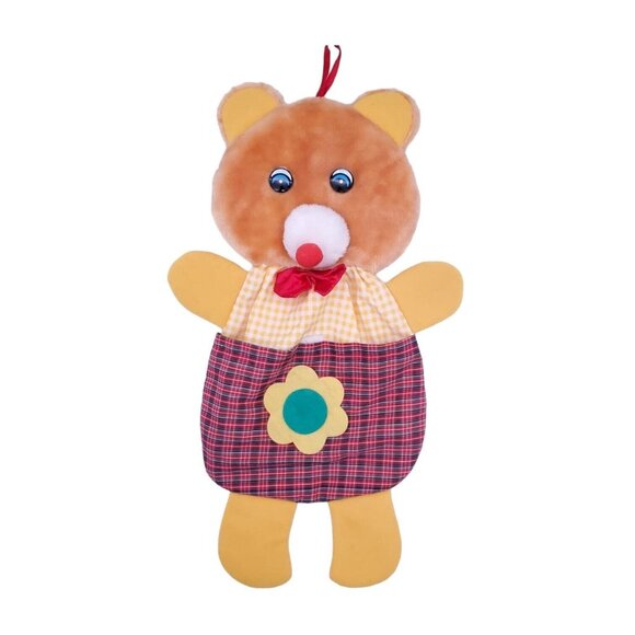 Hanging Bear 1980s Pajama Sock Diaper Holder Kitsch Vintage Retro Baby Caddy‎ - Picture 1 of 5